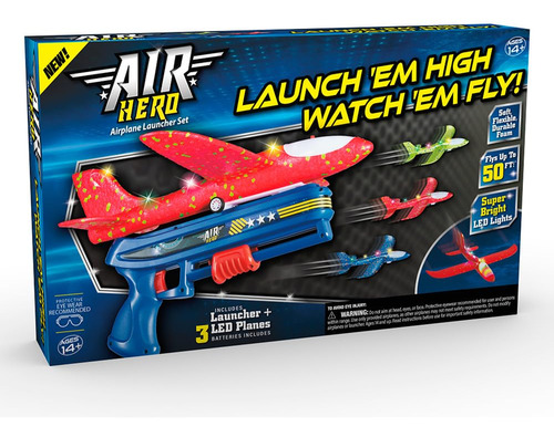 Ontel Air Hero - Juguete Lanzador De Aviones Con Luces Led,.