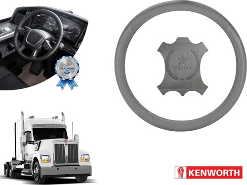 Cubrevolante Gris Trailer Truck Piel Kenworth T800 2007-2021