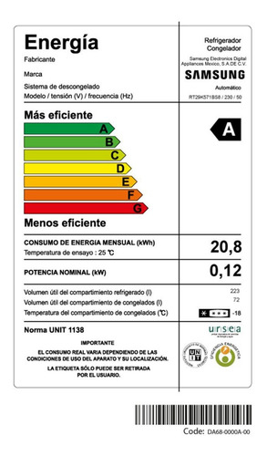 Heladera Refrigerador Samsung Inverter Rt29 - Fama