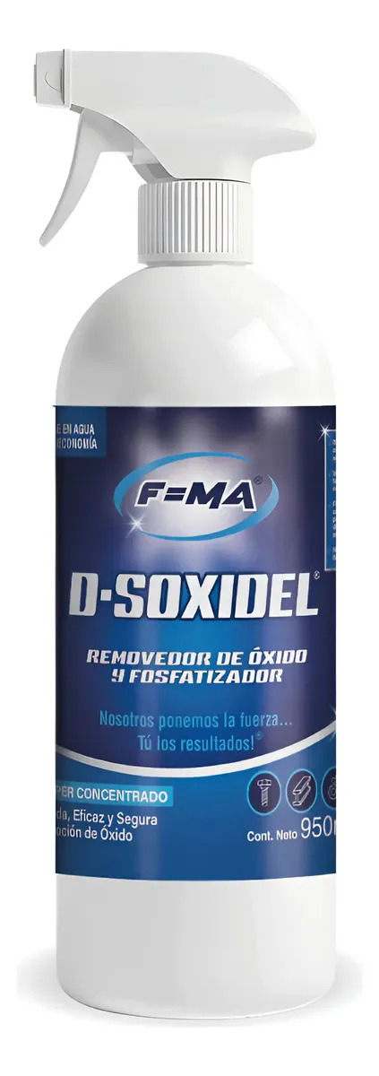 D-soxidel Removedor De Oxido 950 Mls Desoxidante Quita Oxido para superficies de Fierro, Métal, Latón, Y Más