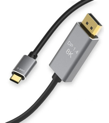 Cabo Adaptador Usb C Para Displayport 1.4 8k 1,8m Nfe