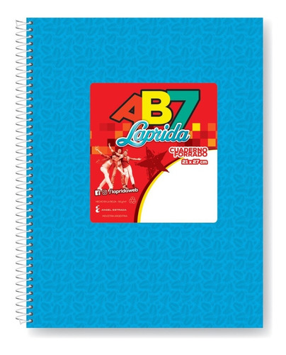 Cuaderno Con Espiral Rayado 60h Laprida Ab7 21 X 27 Cm