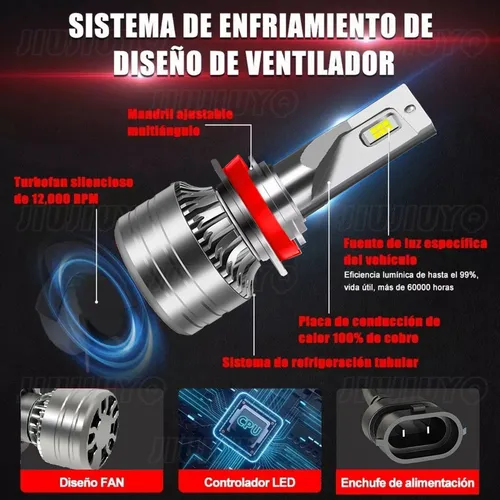 Kit Faros Led 9005 H11 4000 Lm Para Ford Alta/baja Csp