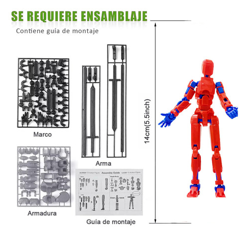 6pzs Figura Articulada Dummy Con Múltiples Articulacione
