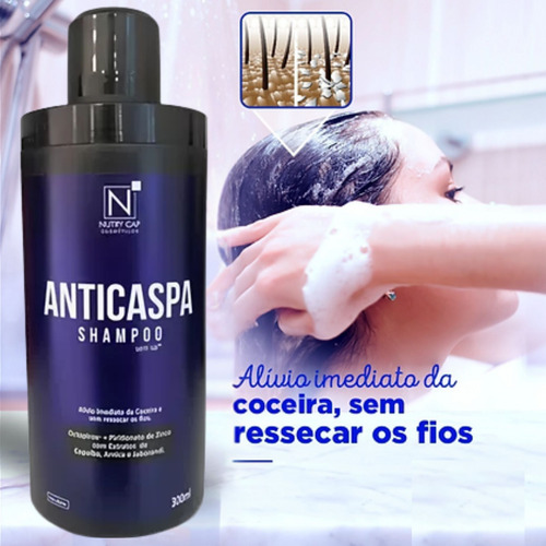 Shampoo Anticaspa + Perfume Capilar Para Cabelos Saudáveis