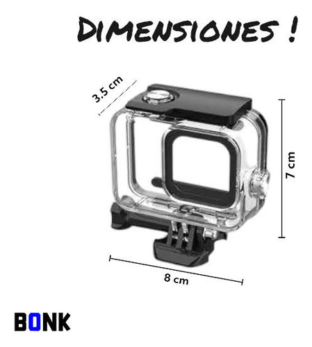 Funda Sumergible Para Gopro 12 11 10 Y 9 / 20 Piezas Transparente