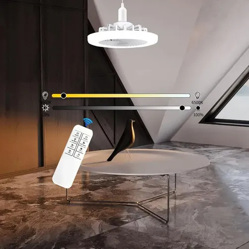 Lampara Ventilador De Techo Led Con Control Remoto 3 Vel.