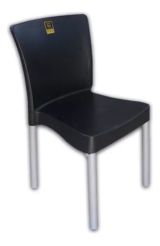 Silla Presidente Mascardi Negro Plastico Apilable