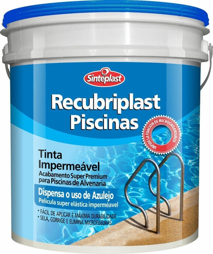 Tinta Piscina Base Agua Branco Recubriplast 10 Lts