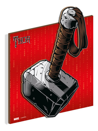 Marco decorativo Thor Avengers Mdf, 01 unidad, Festcolor