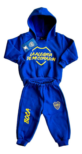 Conjunto Largo Algodon De Bebe Boca Juniors Producto Oficial