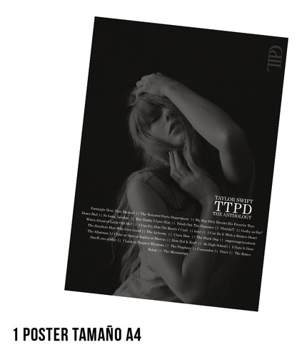 Poster + Stickers + Polaroid Taylor Swift Ttpd Nuevo Álbum