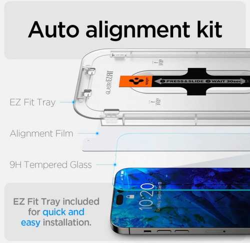 Protetor De Tela Spigen Ezfit Glastr Iphone 15 Pro Max C/2