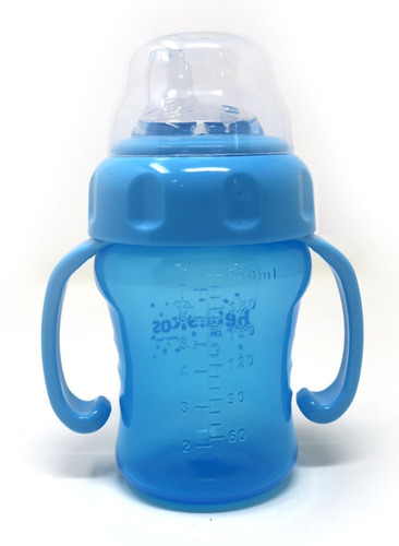 Vaso Entrenador Antiderrame 210 Ml 7 Oz Bebesitos Color Azul