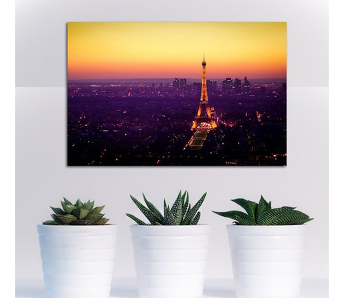 Vinilo Decorativo 40x60cm Paris Francia Torre Eiffel Sunri