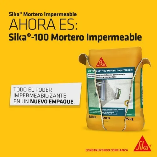 Sika 100 Mortero Impermeable Blanco 2kg