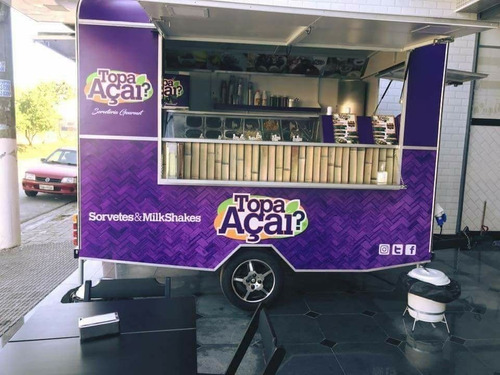 Food Truck Trailer Gl 2x1.6m Marca Bumerangue Sob Encomenda