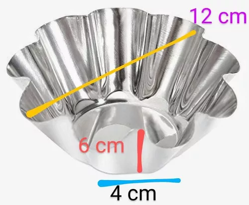 Moldes Mantecadas, Madalenas, Kit 10 Pzs Acero Inox. 12 Cm