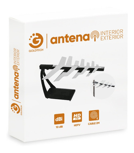 Imagen 3 de 5 de Antena Para Tv Smart Led Digital Metalica Interior Exterior