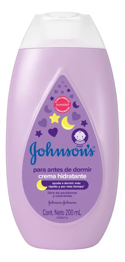 Johnson's crema corporal para bebé antes de dormir 200 ml
