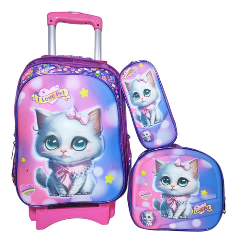 Mochila Lonchera Y Lapicera Primaria Con Llantas O Ruedas (Reacondicionado)