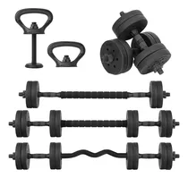 Comprar Set Mancuernas Ajustables Altera 10kg Barra Disco Pesa Rusa Color Negro