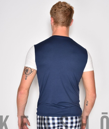 Imagen 4 de 4 de Juego De Pijamas Unisex Short Azul Nueva Algodón Fpx