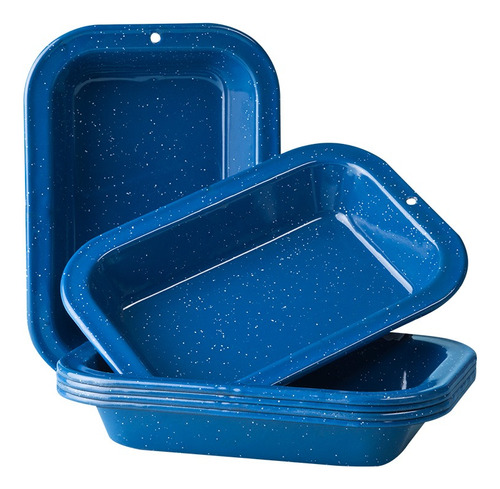 Set De Plato Multiusos Grande De Peltre 6 Piezas Azul 