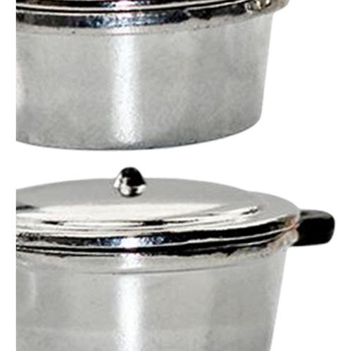 Juego De 3 Uds 1/12 Mini Casa De Muñecas Cocina Olla Para
