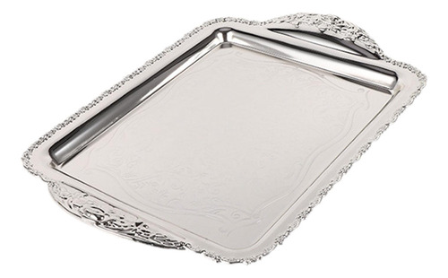 Bandeja Para Servir, Plato Rectangular, Fácil Medio Plata
