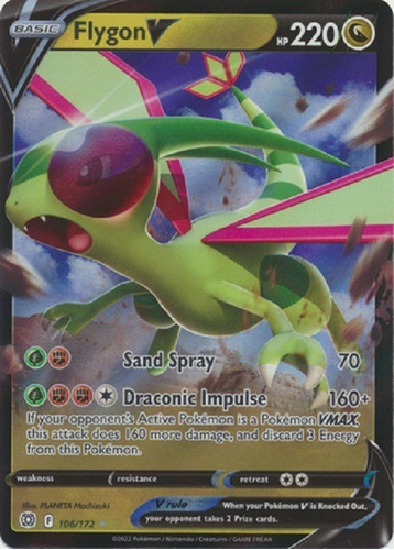 Flygon V 106/172 Ultra Raro Pokemon Tcg