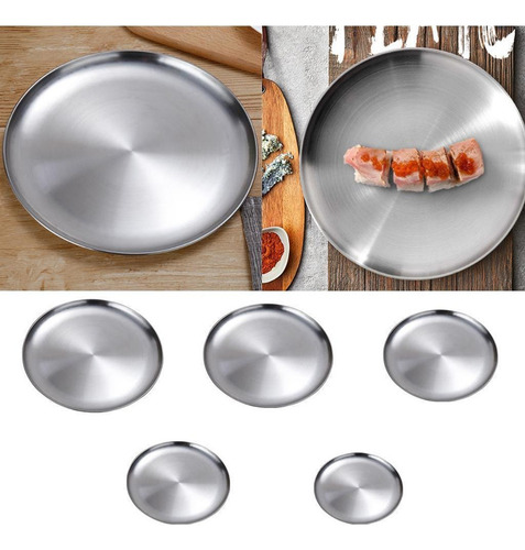 4x Licencia De Material Acero Inoxidable - Platos De Vajilla