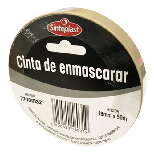 Cinta Enmascarar 18 Mm X 50 M S/uv Polacrin Pegar Cubrir