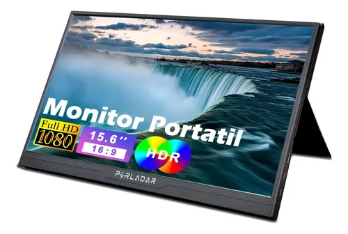 Monitor Gamer Portátil 15.6 Tela 1080p Fhd Ips Hdmi Usb Preto 127/220v