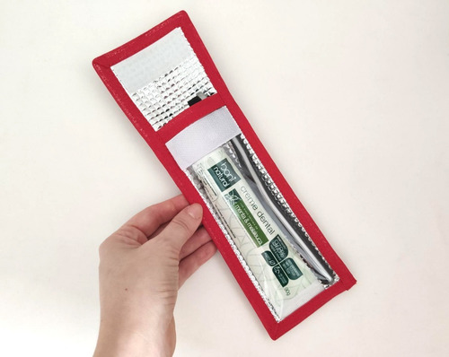 Imagem 2 de 4 de Estojinho Nécessaire Porta Escova E Pasta Estojo Kit Higiene