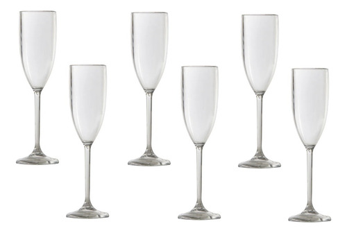 Kit 20 Taça Acrílico Champagne P/ Fim De Ano Natal Reveillon