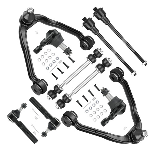 Front Upper Control Arms W/ball Joints Sway Bars Tie Rods Fo