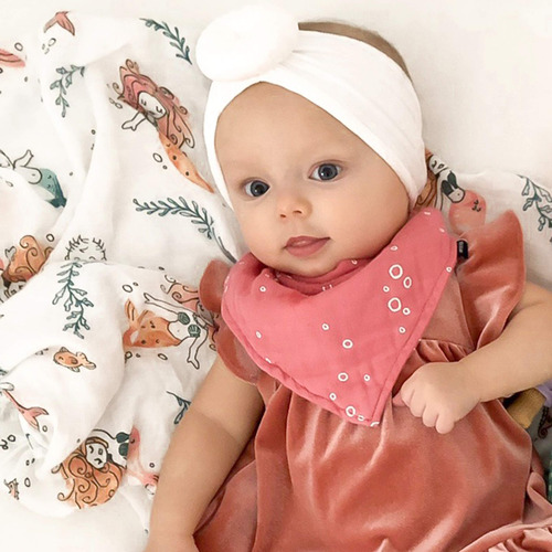 Bebe Au Lait Oh So Soft Muslin Swaddle Blanket Set, Surf & S