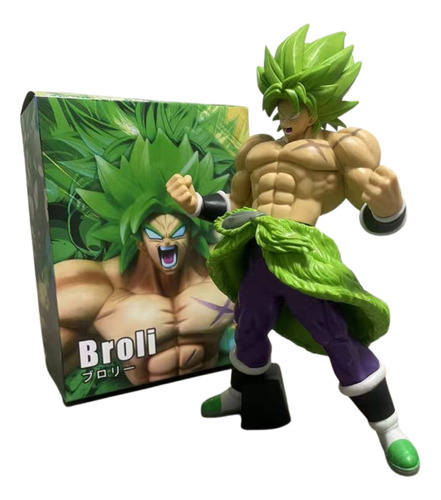 Figura Dragon Ball Super Broly Verde Super Saiyan 23 Cm