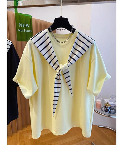 Camiseta Con Capucha A Rayas, Algodón De Talla Grande Para M