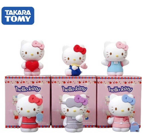 Set 6 Figuras De Hello Kitty 6 Cm Diseños Exclusivos En Caja