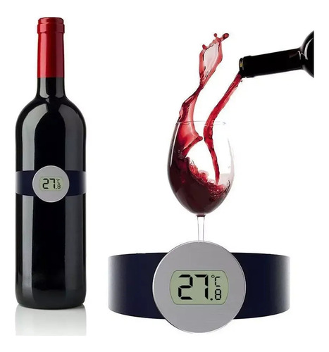 Termometro Digital Vino Brazalete Botella Sommelier C / Pila