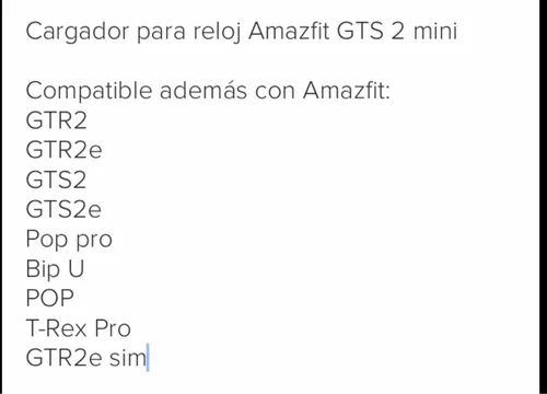 Cargador Para Reloj Amazfit Gts 2 Mini