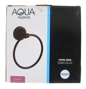 Toallero De Aro Accesorios Baño Aqua Nuova Chocolate