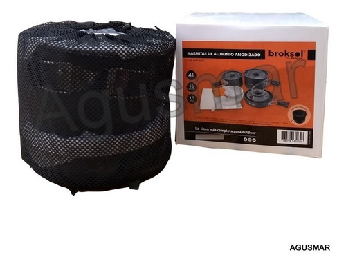 Marmita Broksol Aluminio 2 Pers 10 Pzas Camping-mochilera