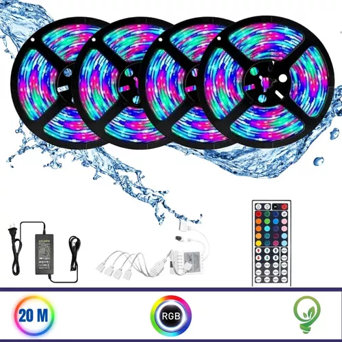 Tira Luces Led Rgb 3528 multicolor 20 Metros 4x5m DOSYU DY-LLB03