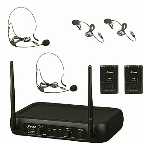 Dual Channel Wireless Microphone System Vhf Fixed Dual