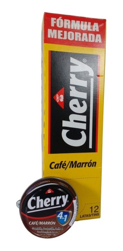 Betún Crema Zapatos Cherry Marrón 30gr Original. Detal Mayor