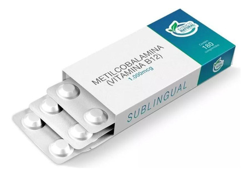 Vitamina B12 Metilcobalamina 1.000mcg 180cp Sublingual Sabor Framboesa