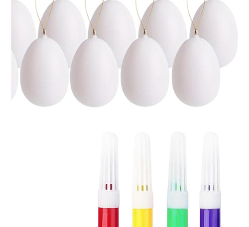 12x Huevos De Pascua Sin Pintar Diy, Rellenos De Cestas 6cm